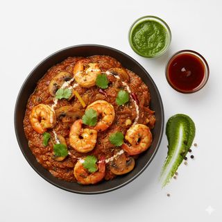 Prawn mushroom masala