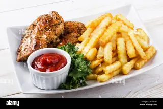 1 Pollo+Allioli+Patatas fritas+ Pan