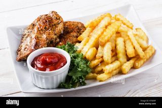 1 Pollo+Allioli+Patatas fritas+ Pan