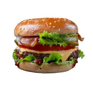 Hamburguesa De Pollo Con Queso Y Huevo