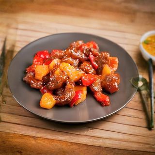 Мясо в кисло-сладком соусе