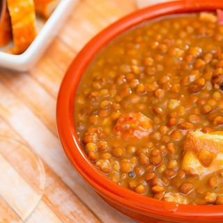 Lentejas guisadas con verduras