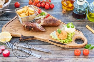 Rolani pileći batak i zabatak, pekarski krumpir sa lepinjom