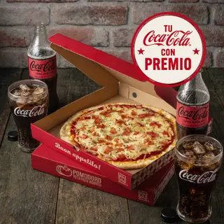 2 PomoMenú pizzas + Refresco