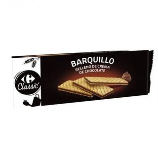 Galletas Barquillo Rellena Sabor Chocolate Carrefour 210 Gr.