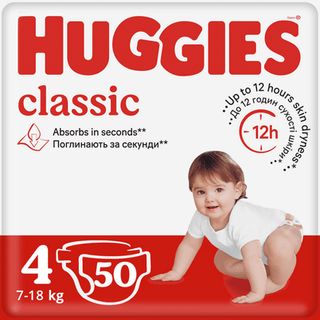 Підгузки Huggies Classic Jambo 4 (7-18 кг) (50шт/уп)