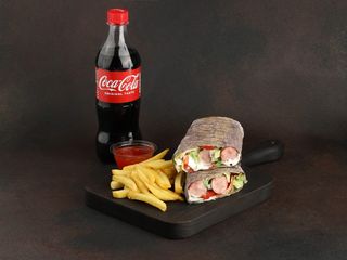 Комбо black kebab з ковбаскою