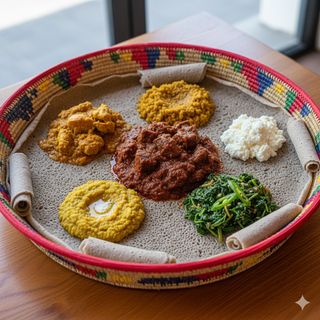 Zighinì completo con injera