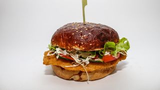 Chicken burger pohovani