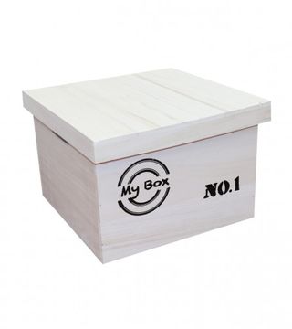 (165979) Kutija drvena velika 33cm bijela 01190058