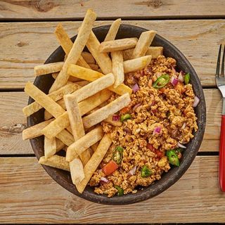 Fried Yam & Egg Sauce