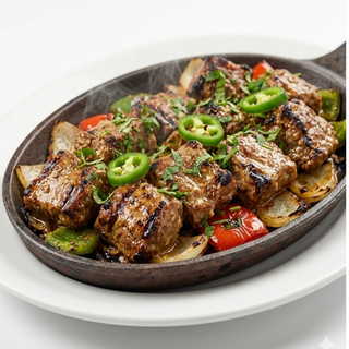 Cordero tikka sizzler (ración)