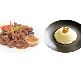 Viande Braisé Avec Attieké 