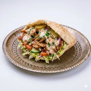 Pita De Shawarma De Pollo