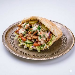 Pita De Shawarma De Pollo
