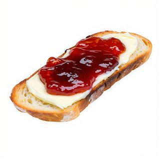 1/2 Baguette con mantequilla y mermelada