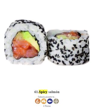 Uramaki Spicy Salmón (4 Pzs.)
