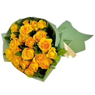 Buchet trandafiri galbeni Recunostinta