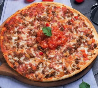 Pizza a la boloñesa