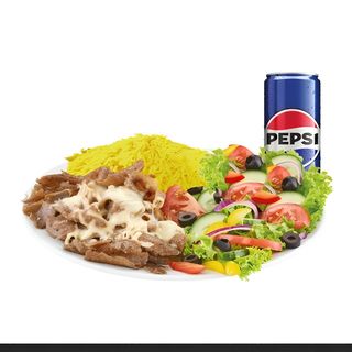 Talerz Kebab z serem Rice, Pepsi 0,33l