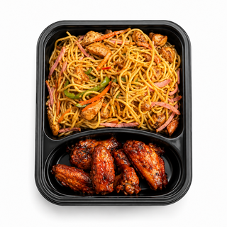 Spaghetti and 5 Wings Combo