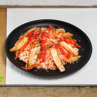 Рис с курицей в соусе сладкий чили