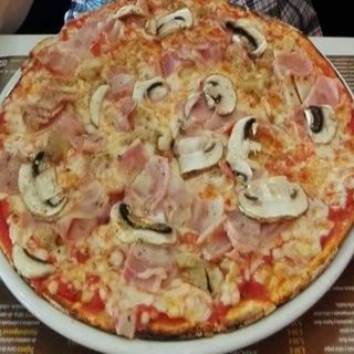 Pizza jamón y champiñón (32cm)