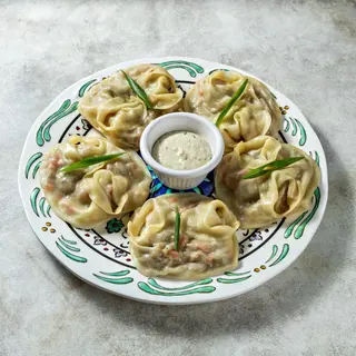 Манты с тыквой и фаршем