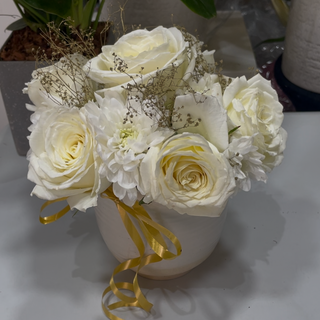 Composition  florale blanche