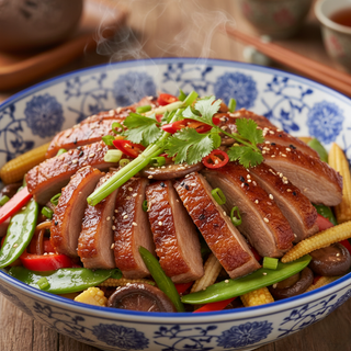 Anatra saltata con aromi cinesi