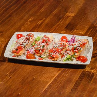 BRUSCHETTE CON POMODORINI E BASILICO 200G