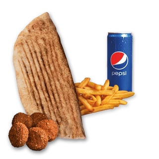 Rollo Wegetariańskie (średnie), frytki, Pepsi 0.33l