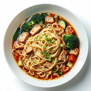 37 Zuppa ramen - spaghetti con misto carne