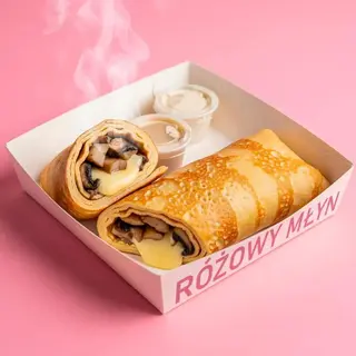 Naleśniki  z kurczakiem i pieczarkami