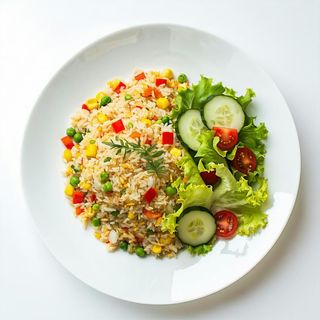 Fried rice with vegetables