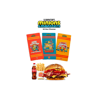 Menu de Verão Duo Bacon Cheddar Carne com Toalha Minions