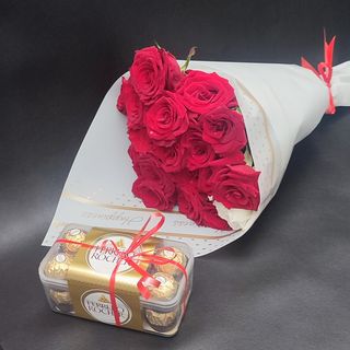 bouquet fleur avec choclate