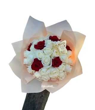 Bouquet Rouge et blanche