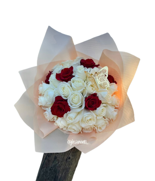 Bouquet Rouge et blanche