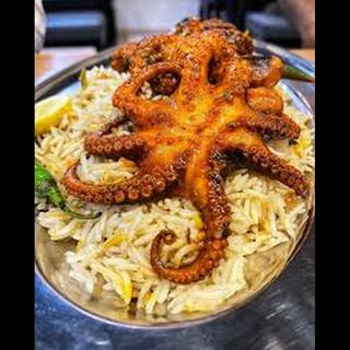 Biryani Octopus and Greens