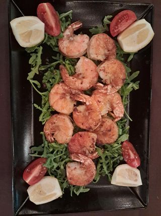 Скариди с чесън и вино (250г)