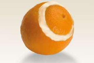 Arancia ripiena di gelato