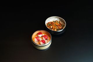 Dim sum + Pasta o Riso