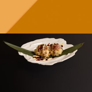 Crispy rice branzino 