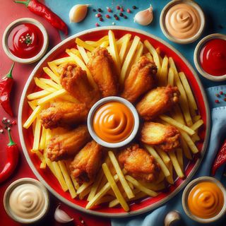 Alitas De Pollo Fritas (Ración)