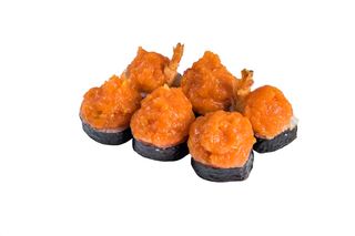 Futo krewetka w tempurze z tatarem z łososia