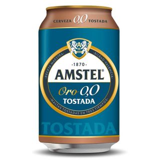 LATA AMSTEL Oro 0`0 TOSTADA 330ml