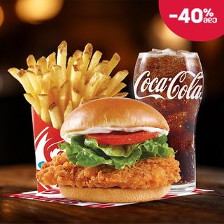 ცხარე ქათმის ბურგერის კომბო