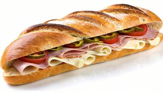 N 14. Baguette Bianca, Vitello Arrosto, Pomodori Semi Secchi, Capperi,