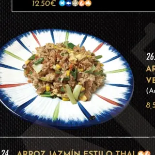 Arroz integral con verdura